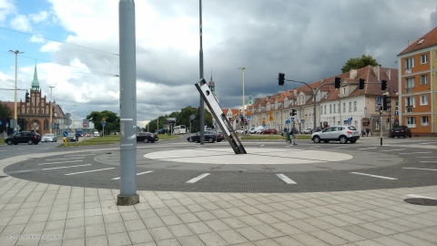 Szczecin. Zegar słoneczny.