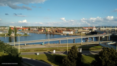 Szczecin. Widok na Odrę.